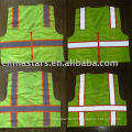 yellow high visibility warning reflective safety vest